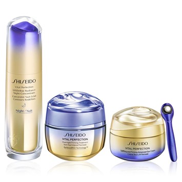 SHISEIDO - VITAL PERFECTION OVERNIGHT SKINCARE ROUTINE - Sıkılaştırıcı ve Toparlayıcı Etkili Gece Bakım Seti 
